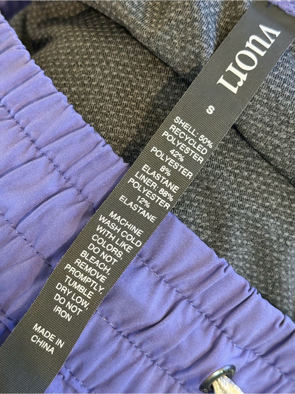 Vuori Lavender Athletic Shorts with White Trim - Picture 6 of 6